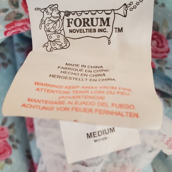 Girls' Historical Early American Lady Pink & Blue Dress Costume Size Medium 8/10 - Picture 7 of 9